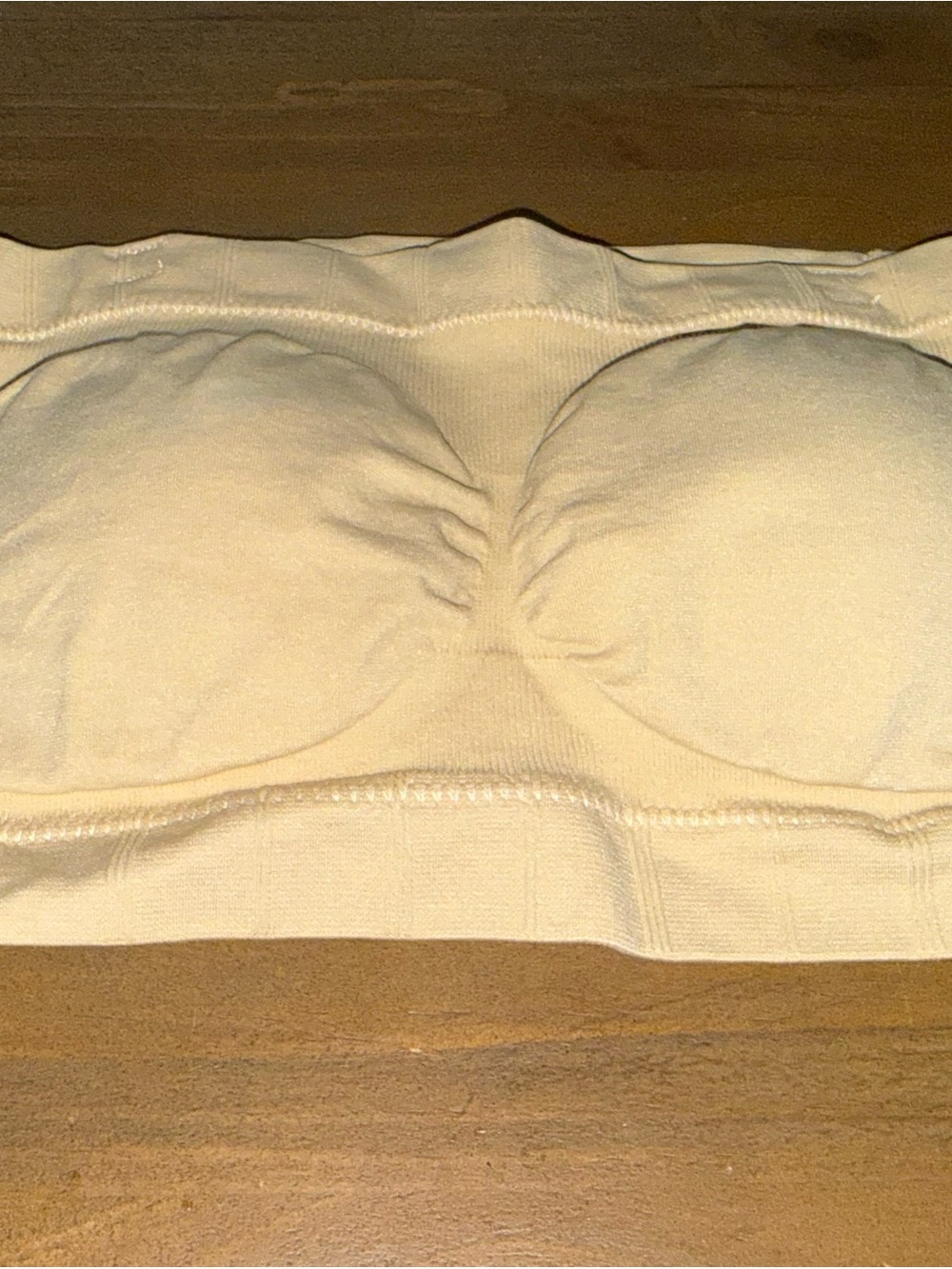 Seamless Strapless Bandeau Bra - Cream
